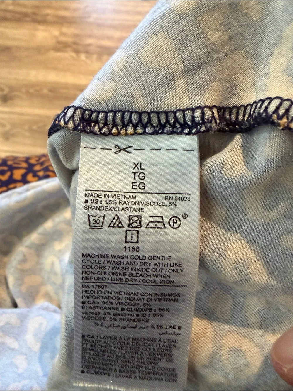 132. Old Navy Women's Sleeveless Orange Leopard Print Dress - Picture 5 of 5